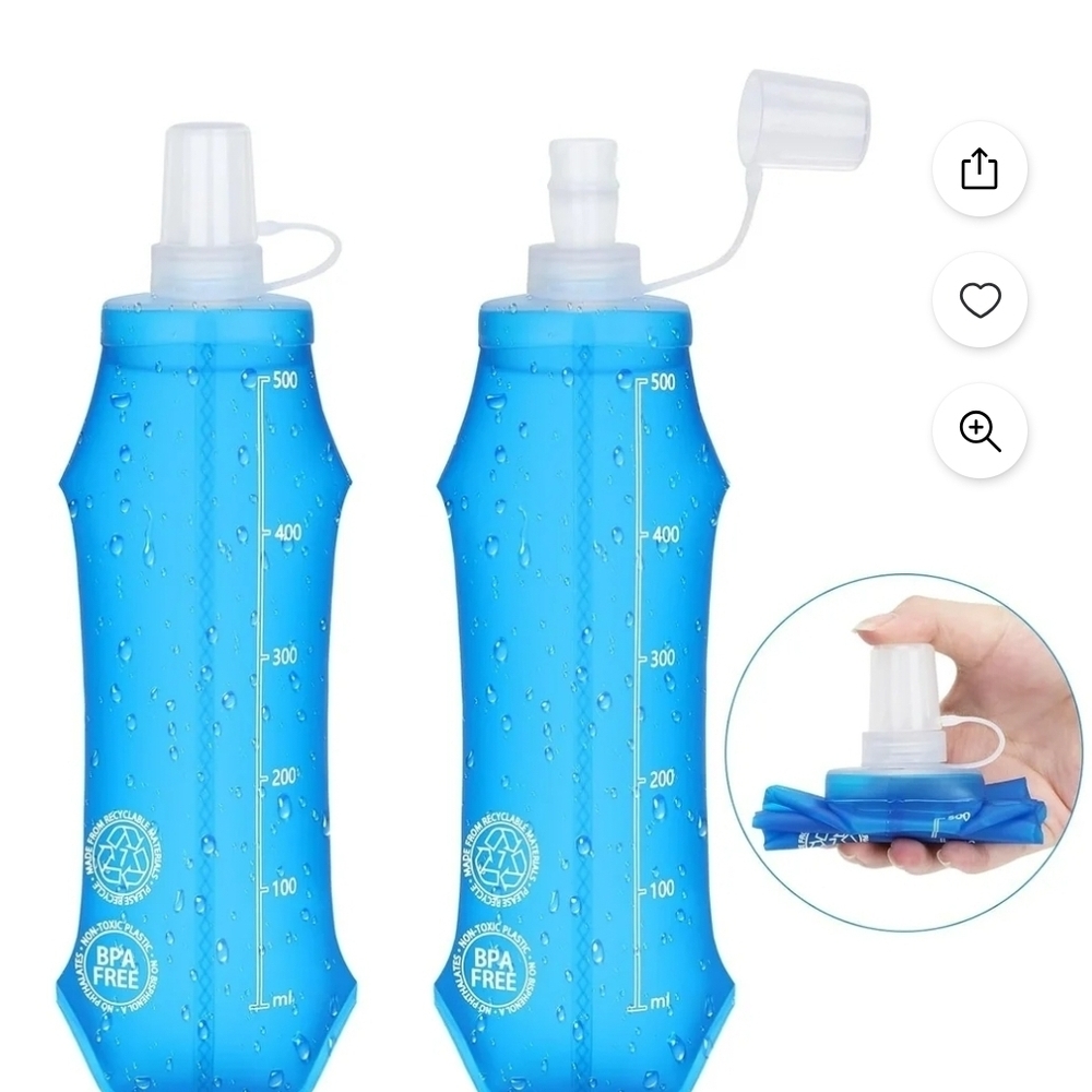 Collapsible Blue Water Bottle